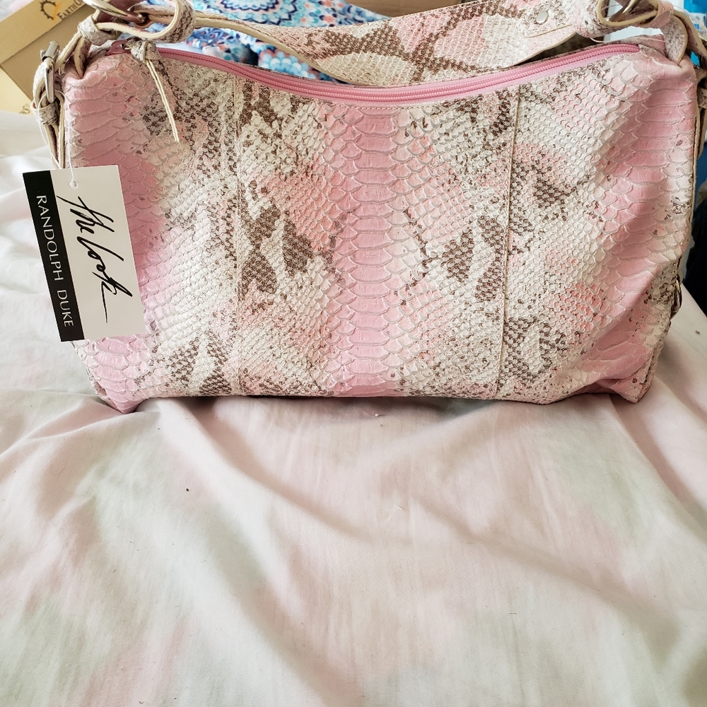 Randolph Duke  Snake embossed  leather bag